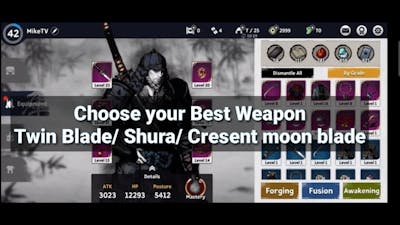 Ronin: The Last Samurai / 3 Types of Sword / Cresent/ Whirlwind / Shura