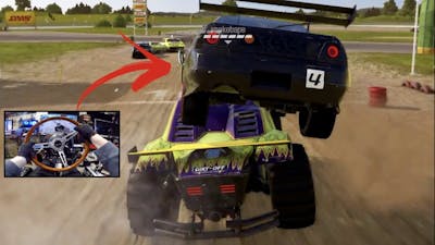 This Guys R33 Lands On My New TRUCK! Wreckfest DLC Surprised Me | Thrustmaster TS-XW