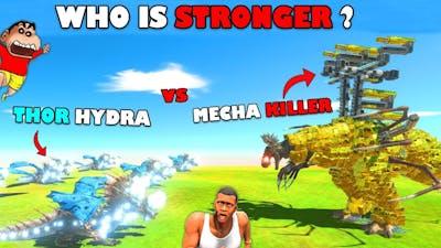 WHO is STRONGER ? | THOR HYDRA vs MECHA KILLER in Animal Revolt Battle Dinosaur game Shinchan Chop