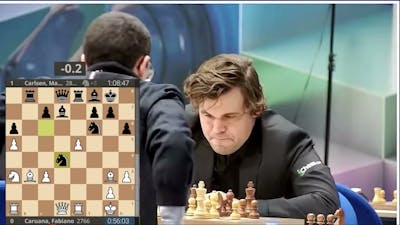 2023-01-22 R08 Caruana - Carlsen. The Theatre of Chess (Live PGN)