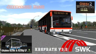 Jokervation plays OMSI 2 | Krefrath V3 | 950 | citybus-628c-628g-lf-addon without Morphi Soundpack