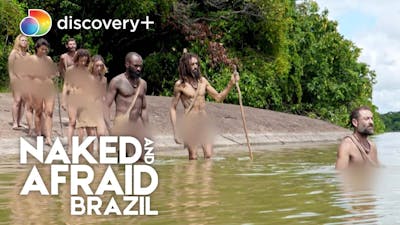 The Survivalists Cross Piranha-Infested Lake | Naked and Afraid: Brazil | discovery+