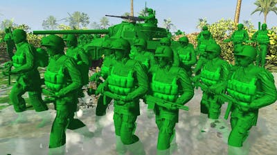 Green Army Men Jungle Island INVASION! - Men of War: Army Men Mod Battle Simulator