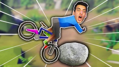 CRASHING MY BIKE INTO EVERY ROCK! (Lonely Mountains: Downhill)