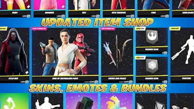 NEW Updated Item Shop Bundles, Skins &amp; Emotes(Star Wars Rise of Skywalker, Kylo Ren &amp; More)