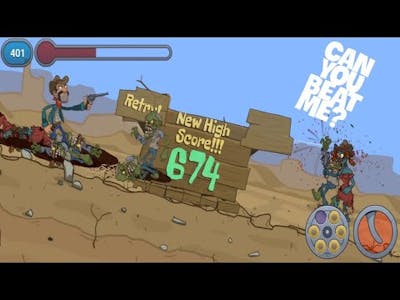 Drunk cowboy zombie shootout gameplay best score