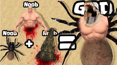 I did SURGERY on a GOD LEVEL HUMAN MUTATION in Merge Animals 3D (Spider + Crocodile + Human)