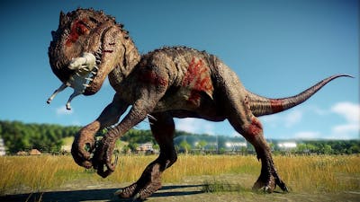 INDOMINUS REX vs CARNOTAURUS vs ACROCANTHOSAURUS - Jurassic World Evolution 2