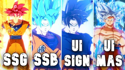 Dragon Ball FighterZ: Goku SSG, SSGSS, UI Omen/Sign, UI Mastered (4K 60FPS)