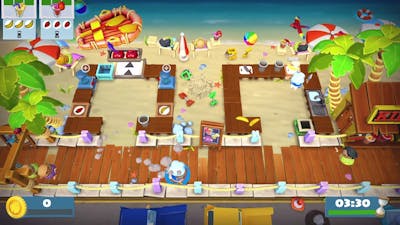 Overcooked 2 (Surf &#39;n Turf DLC) - Level 1-1 (4 stars solo)