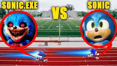 DRONE CATCHES SONIC.EXE &amp; SONIC THE HEDGEHOG RACING ON THE TRACK!! DO NOT APPROACH! *RAW FOOTAGE*