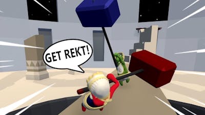 BABY SPIDERMAN AND BABY HULK ARENA FIGHT in HUMAN FALL FLAT