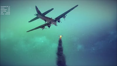 Boeing B-17 Flying Fortress Shot Down With Guided Missile | Besiege