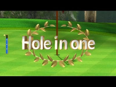 I GOT MY FIRST HOLE IN ONE ON WII SPORTS GOLF