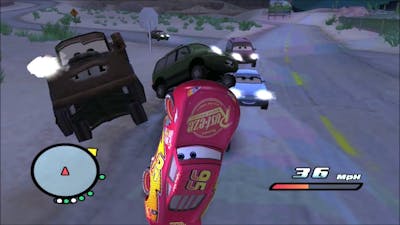 Disney Pixars Cars Movie Game - Crash Mcqueen 121 - Radiator Springs Line Up