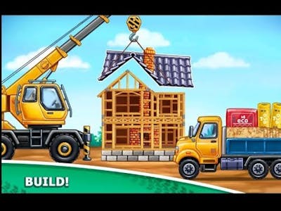 #gaming video/house builder game / truck video/ cartoon for kids