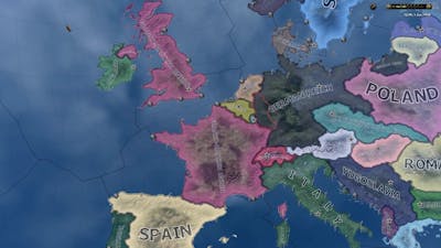 Franco British union in By blood alone historical - Hoi4 Timelapse