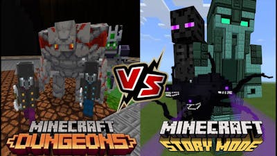 Minecraft Dungeons VS Minecraft Story Mode Battle