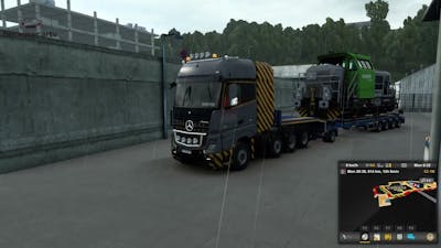 Euro Truck Simulator 2 - Mercedes Actros Heavy Cargo Pack DLC - TRAIN!