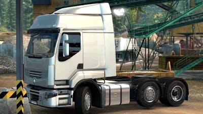 Euro Truck Simulator 2 Scandinavia DLC - Renault Premium 6x2/4 Midlift Axle Picking Up a Trailer
