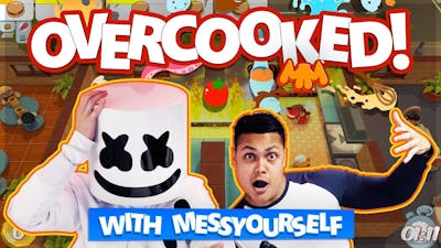 Playing OVERCOOKED with MessYourself | Gaming with Marshmello