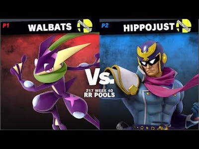 Week 40 Walbats(Greninja) vs Hippojust(Captain Falcon) Pools