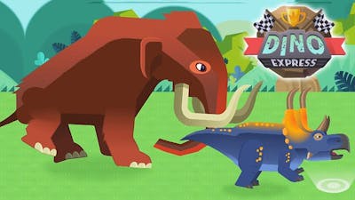 Dino Dana - Dinosaur Race #3: Diabloceratops, Brachiosaurus, Mammoth &amp; Troodon | Eftsei Gaming