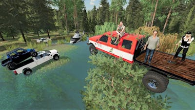 Police rescue stranded campers in swamp | Farming Simulator 22
