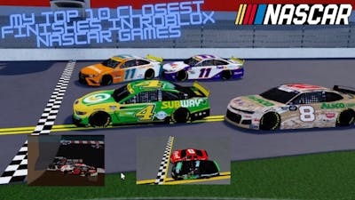 My top 10 closest finishes in Roblox NASCAR games