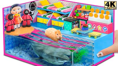 Squid Game vs Hamster ❤️ How To Make Squid Game Playground In Miniature House ❤️ Cardboard World