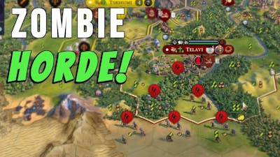 Only 14 techs behind. And Zombies. No problem here. Civ 6 Deity Scythia - part 3