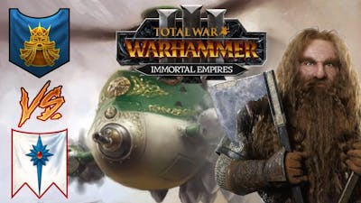 Summon The GYROBOMBER! Dwarfs vs High Elves - Total War Warhammer 3