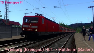 TS Timelapse (again) - Stopping service from Freiburg (Breisgau) Hbf to Müllheim (Baden)