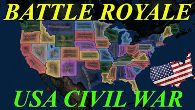 USA Civil War BATTLE ROYALE - Hearts of Iron 4 AI ONLY Time Lapse