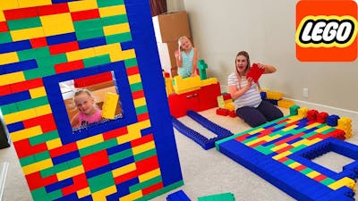 Building A Giant Lego Fort And Family Game Night With Peeing Puppy!!