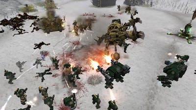 Dark Angels vs Necrons vs Death Guard vs Orks - Unification Mod - Warhammer40K Dawn Of War Soulstorm