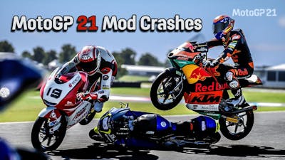 Moto3 Crashes | MotoGP 21 Mod Crash Compilation | By Ten Minute #76