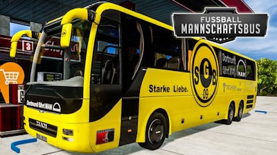 FBS MANNSCHAFTSBUS #6: Kurze Rast an der Tankstelle | Fernbus Simulator Football Team Bus