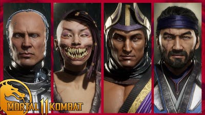 MK11 - All &quot;UNMASKED&quot; CharacteR Intros &amp; Win Poses!