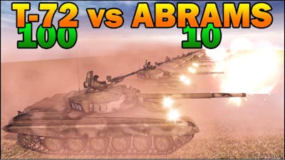100 T-72A vs 10 M1A2 ABRAMS - COLD WAR TANK vs MODERN TANK - Call to Arms - Scenario #5
