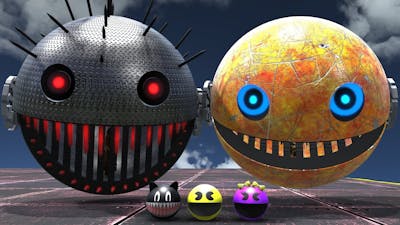 Ms-Pacman  Robot Pacman VS Spiky Monster / Best Adventure #5