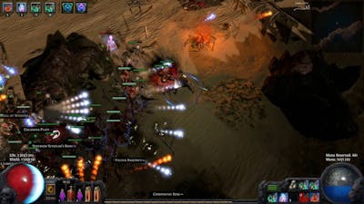 Path of Exile 5x Dead Reckoning testing vall summon skeletons