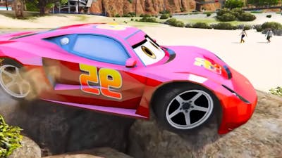 Classic Lightning McQueen Transportation with Spiderman! Disney Cars for Kids Nursery Rhymes Songs 1