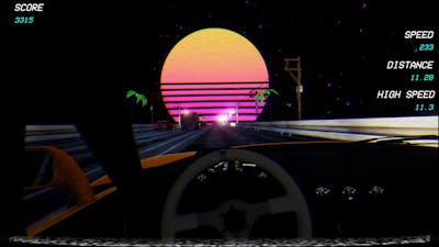 Aggressive 1980s Driver Simulator - Lets Play Retrowave (The Game)