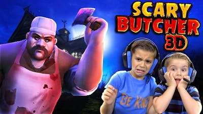 THE SCARY BUTCHER IS TRYING TO EAT MY CAT!! Scary Butcher 3D