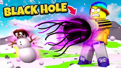 I used a BLACK HOLE to get 1,000,000,000 SNOW.. (Roblox)