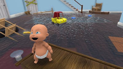 Baby Tries To Survive FLOOD! (whos your daddy)