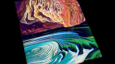 The Storm - Abstract Acrylic Painting Done in Two Parts! Must See Result