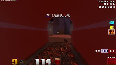 Quake 3 Arena FFA match (dm6)