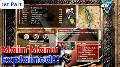 Stronghold Crusader Learning Main Manu Explained 1st Part | ENX GAMING